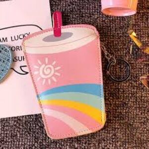 Cute Pink Cup  Keychain Coinpurse
